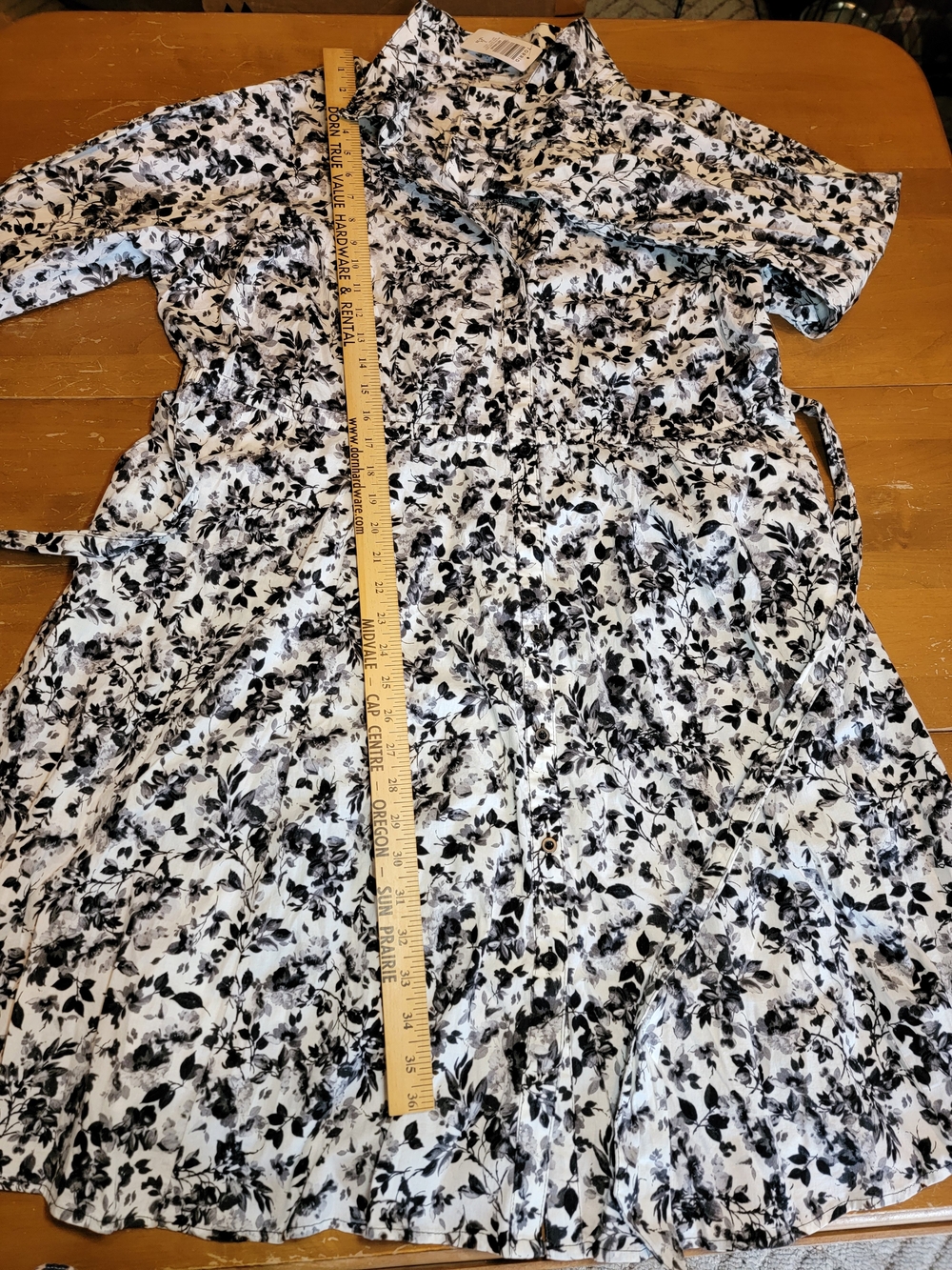 Torrid Poplin Mini Shirt Dress Ditzy Floral Black & White Sz 2X NWT - Picture 11 of 16